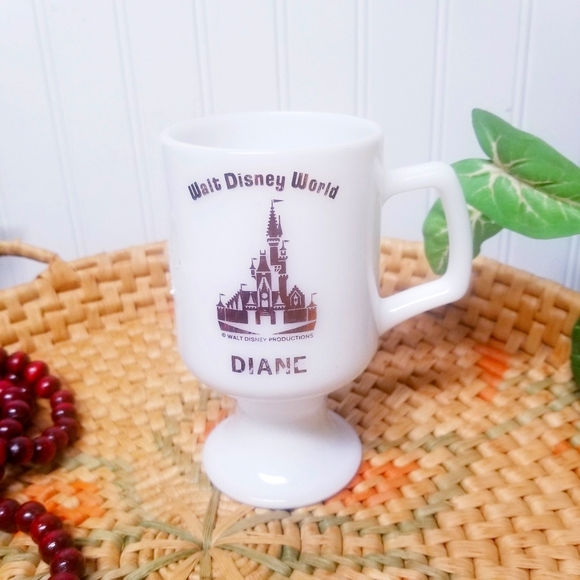 Vintage Milk Glass Disney Coffee Mug “Diane” - Picture 1 of 4